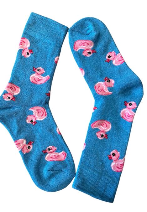 Sosete dama Interior tip prosop,Imprimeu Ratusca, Engros